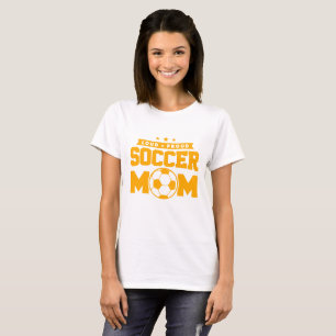 Yellow Loud Proud Soccer Mom Design T-Shirt
