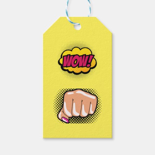  yellow Luck Folded Fingers of Fortune Gift Tags