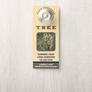 *~* Yellow Lumber QR Jack TREE Tree Services Door Door Hanger