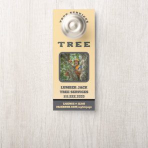 *~* Yellow Lumber QR Jack TREE Tree Services Door Hanger