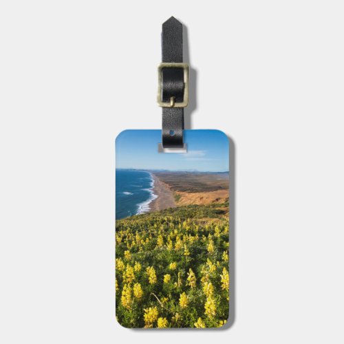 Yellow Lupine Above Point Reyes Beach At Point Luggage Tag