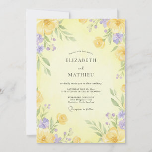 Yellow Lush Spring Wedding Invitation