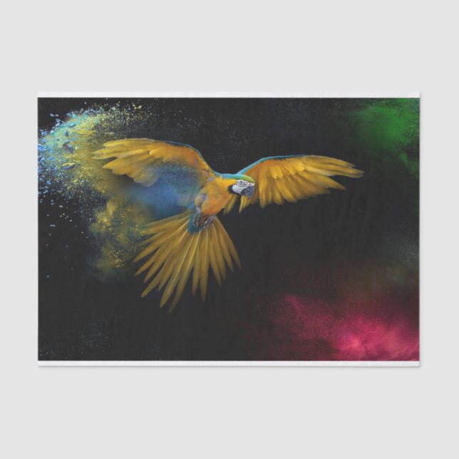 Yellow Macaw Color Explosion Tissue Paper (Front)