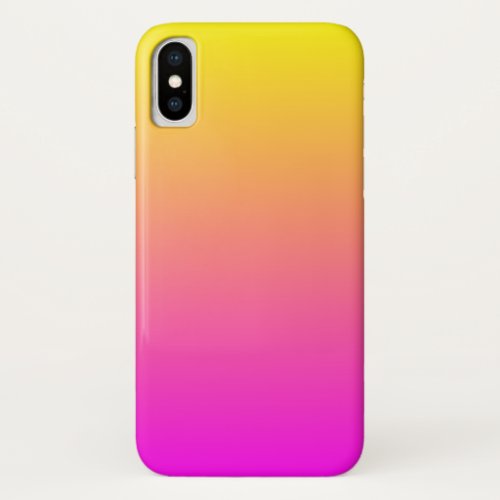 Yellow Magenta Gradient iPhone XS Case