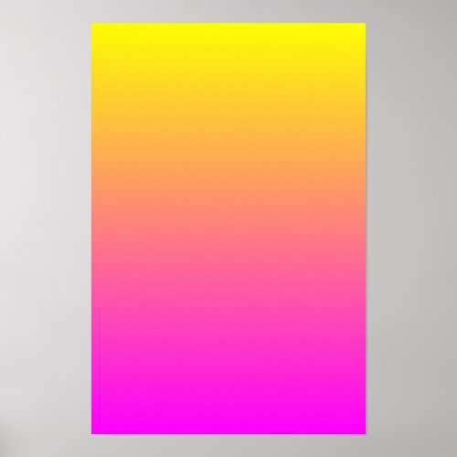 Yellow Magenta Gradient Poster