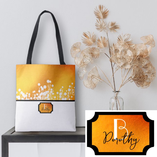 Yellow magic flowers tote bag (Creator Uploaded)