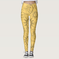 Yellow Magic Vintage Celestial Sun Moon Stars