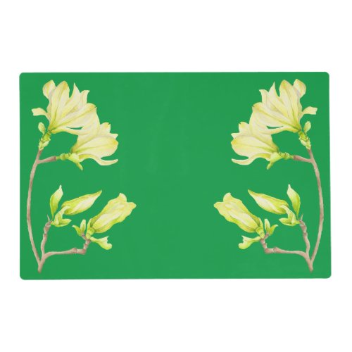 Yellow Magnolias on a Laminated Placemat