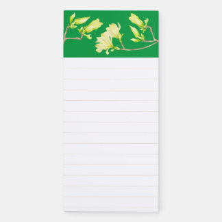 Yellow Magnolias on a Magnetic Notepad