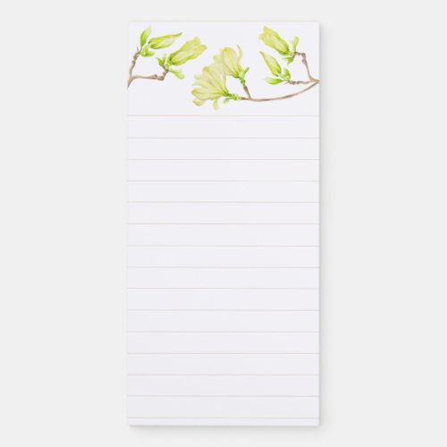 Yellow Magnolias on a Magnetic Notepad