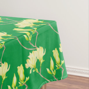 Yellow Magnolias on a Tablecloth
