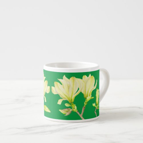 Yellow Magnolias on an Espresso Mug