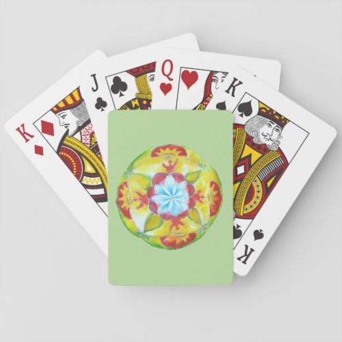 Yellow mandala Bicycle Poker Playing Cards