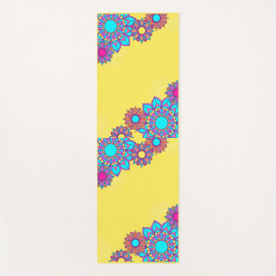 Yellow Mandala Yoga Mat