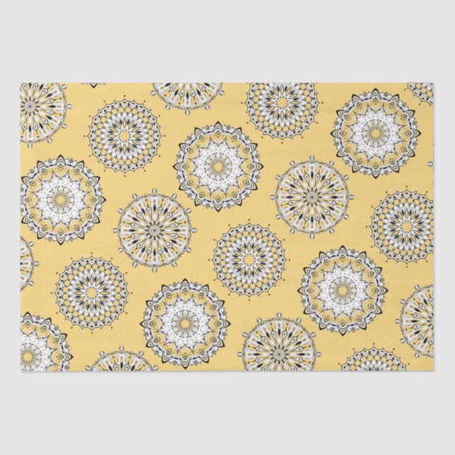Yellow Mandalas Tissue Paper (Front)