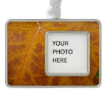 Yellow Maple Leaf Autumn Abstract Nature Christmas Ornament