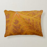 Yellow Maple Leaf Autumn Abstract Nature Decorative Pillow