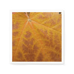 Yellow Maple Leaf Autumn Abstract Nature Paper Napkins