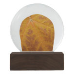 Yellow Maple Leaf Autumn Abstract Nature Snow Globe