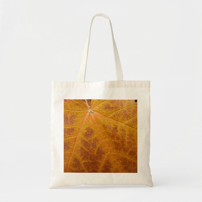 Yellow Maple Leaf Autumn Abstract Nature Tote Bag (Front)