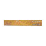 Yellow Maple Leaf Autumn Abstract Nature Wrap Around Label