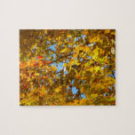 Yellow Maple Leaves and Blue Sky Jigsaw Puzzle