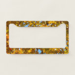 Yellow Maple Leaves and Blue Sky License Plate Frame