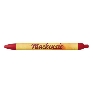 Yellow Marble Abstract with Name in Script Pen