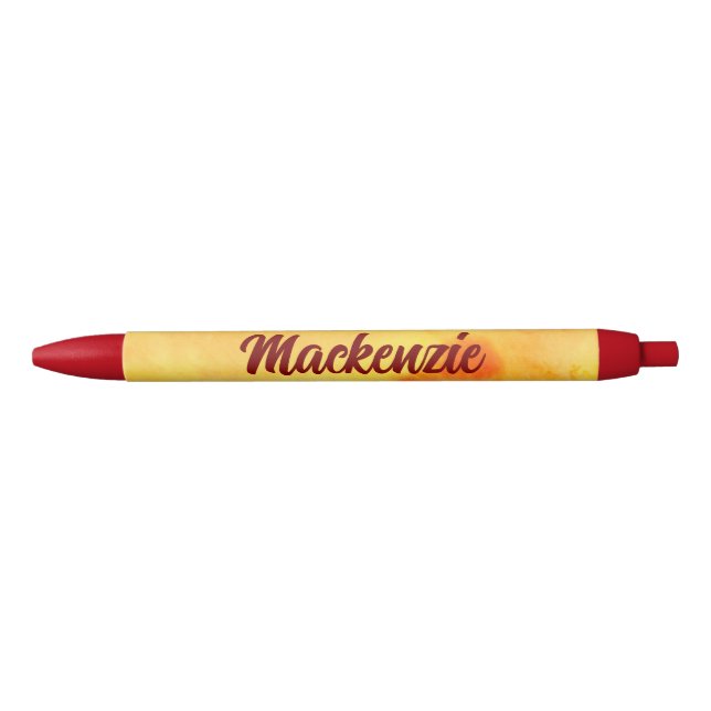 Yellow Marble Abstract with Name in Script Pen (Front)