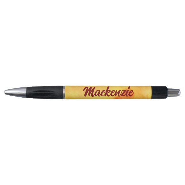 Yellow Marble Abstract with Name in Script Pen (Front)