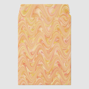 Yellow Marbling Pattern Envelope Mailers