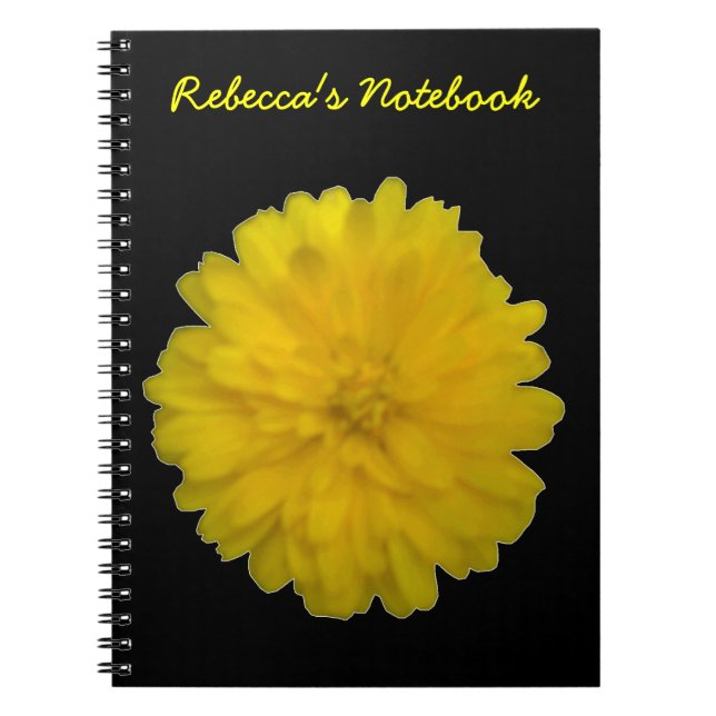 Yellow Marigold Customizable Notebook (Front)