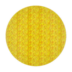 Yellow Marigold Floral Seamless Pattern Cutting Board