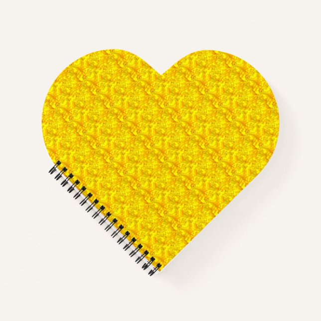Yellow Marigold Floral Seamless Pattern Notebook (Front)