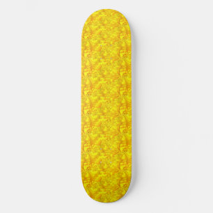 Yellow Marigold Floral Seamless Pattern Skateboard