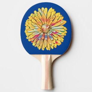 Yellow Marigold Flower Dart Board Ping Pong Paddle