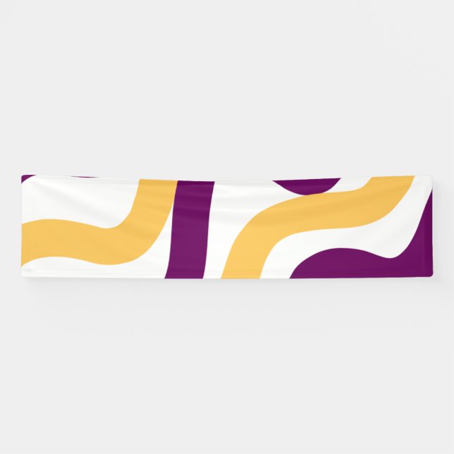 Yellow marron red curvy lines wavy pattern design  banner (Horizontal)
