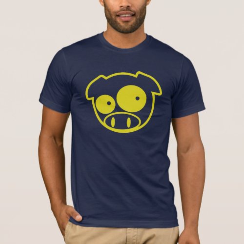 Yellow Mascot Pig T_Shirt