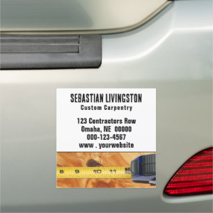 Yellow Measuring Tape Carpentry Professional Car Magnet