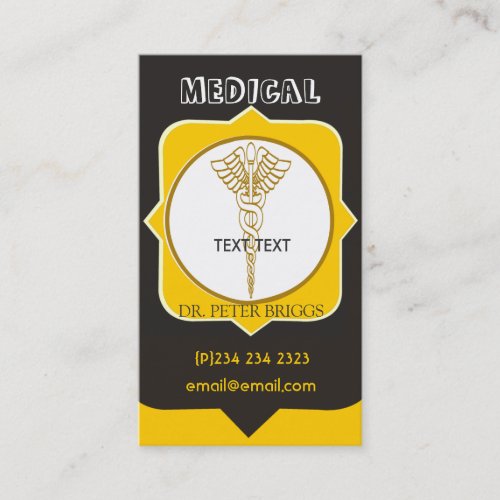 Medical Caduceous HealthCare Business Card