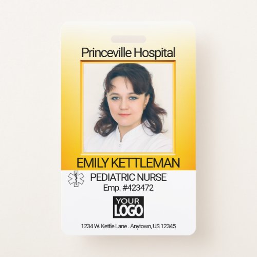 Yellow _ Medical Field Photo _ Nurse Badge