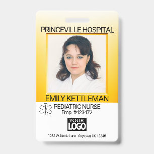Yellow - Medical Field Photo - Nurse Badge