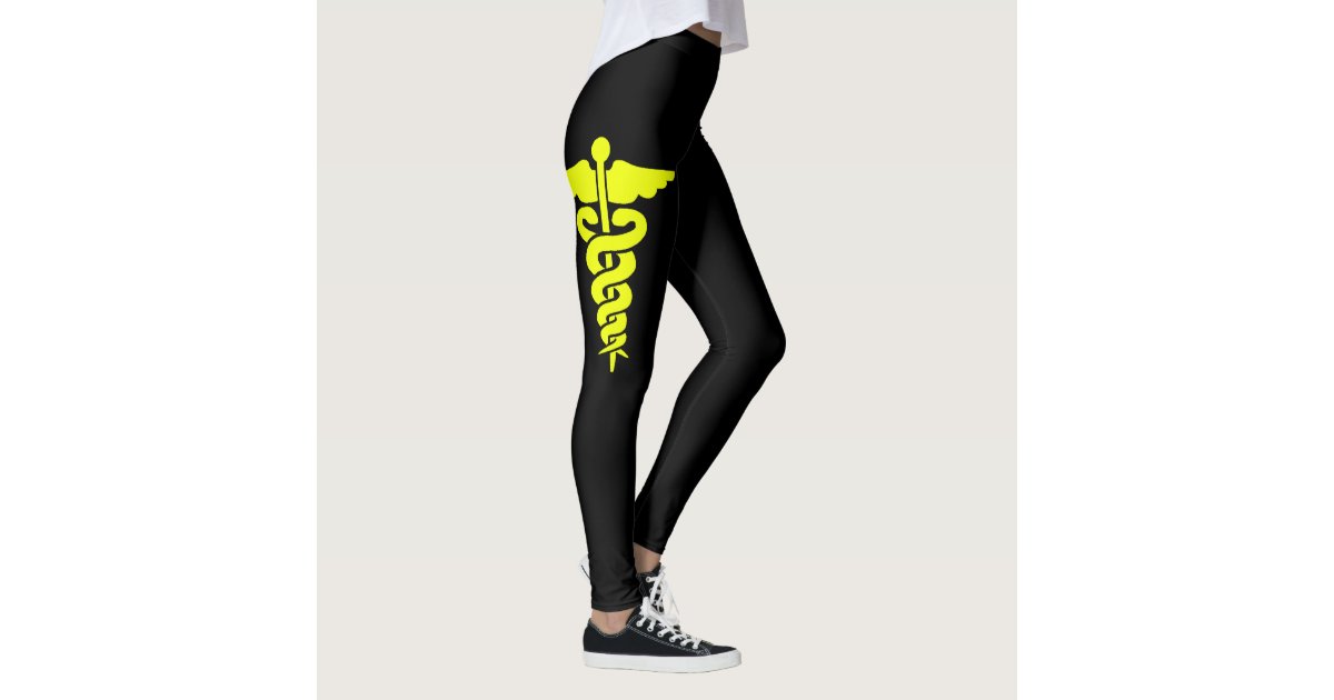 Yellow Medical Symbol Leggings Zazzle
