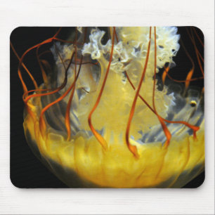 Yellow Medusa Jellyfish Mouse Pad
