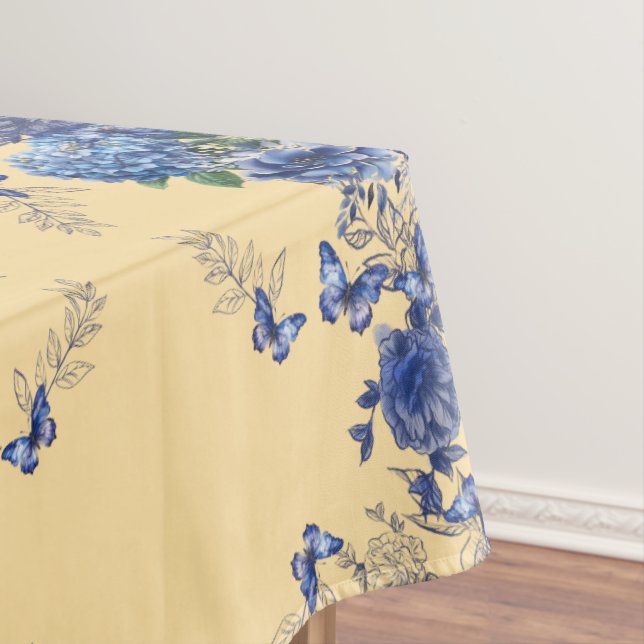 Yellow Mellow Butterfly Flower Medow Tablecloth (In Situ)