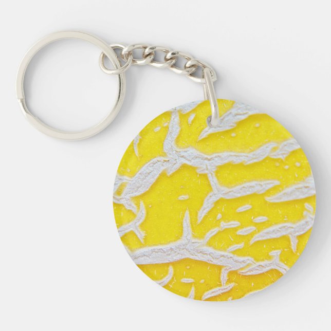 Yellow melon pattern  keychain (Front)