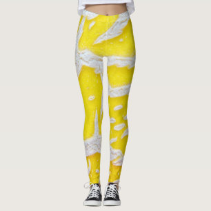 Yellow melon pattern leggings