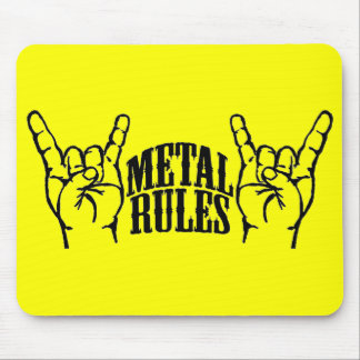 Yellow Metal Rules Mouse Pad