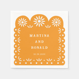 YELLOW MEXICAN PAPEL PICADO NAPKINS