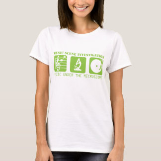 Yellow Microscope Icon Girly Tee